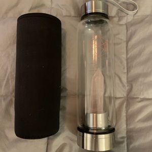 Rose Quartz Crystal Water Bottle